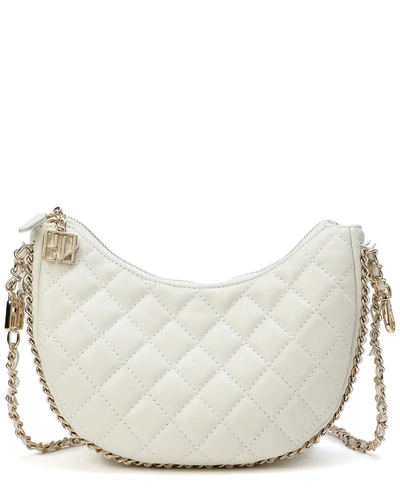 Tiffany & Fred Quilted Leather Messenger Shoulder Bag In White
