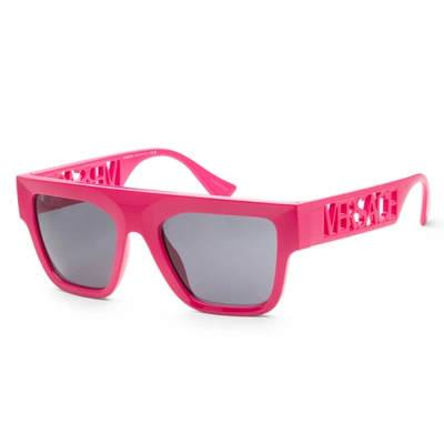 Versace Men's 53mm Plastic Rectangular Sunglasses In Pink