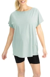 ANGEL MATERNITY TIE FRONT CONVERTIBLE MATERNITY T-SHIRT