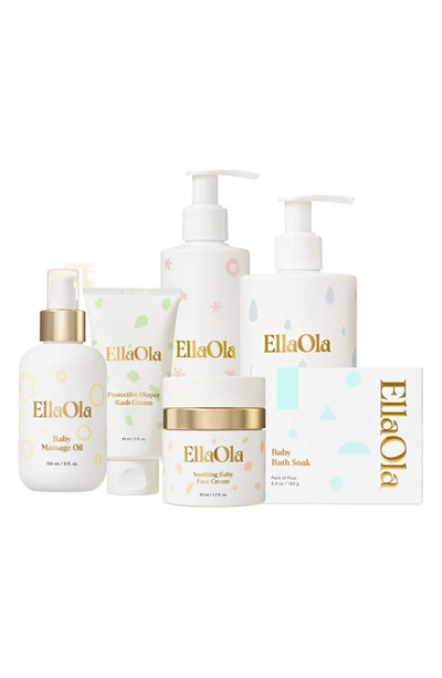 Ellaola The Baby's Complete Skincare Bundle (6 Pieces) In White