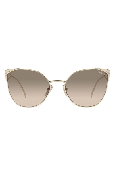 Prada Logo Cat-eye Frame Sunglasses In Pale Gold