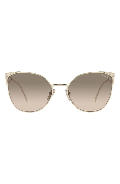 Prada Gold-tone Logo Cat-eye Sunglasses