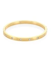 Kate Spade Bezel-set Polished Bangle Bracelet In Gold