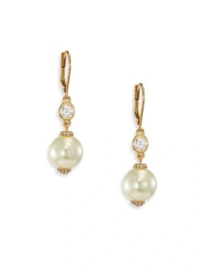 Kate Spade Faux-pearl Drop Earrings In Gold