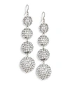 KENNETH JAY LANE Four-Ball Crystal Drop Earrings