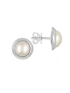 Majorica 8MM Mabe Pearl and Sterling Silver Stud Earrings