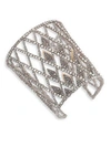Alexis Bittar Crystal-Encrusted Spiked Lattice Cuff Bracelet