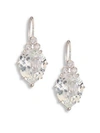 ANZIE Classique Pear White Topaz & White Sapphire Drop Earrings