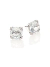 ANZIE WOMEN'S DEW DROP WHITE TOPAZ STUD EARRINGS,0400088710236