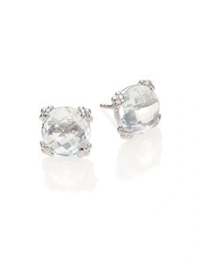 Anzie Dew Drop White Topaz Stud Earrings