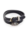 Alexis Bittar Crystal & Leather Wrap Bracelet/Choker