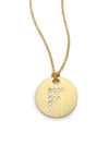 Roberto Coin Tiny Treasures Diamond & 18K Yellow Gold Initial Pendant Necklace