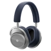 MASTER & DYNAMIC ® MW75 WIRELESS PREMIUM LEATHER HEADPHONES - SILVER METAL/NAVY