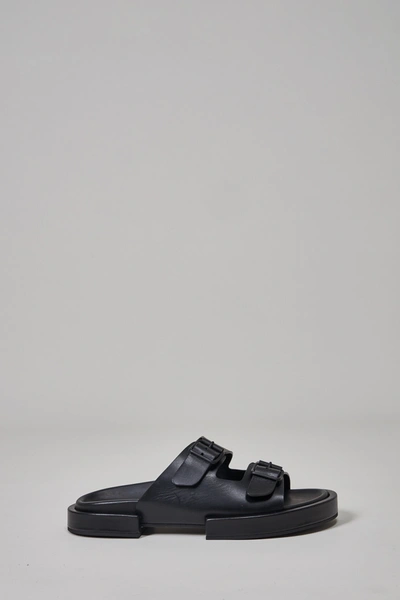 Ann Demeulemeester Henri Block Sandals Elbamat, Black