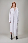 ANN DEMEULEMEESTER HENRIETTA DOP SHOULDER SHIRT DRESS, WHITE