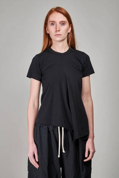 Comme Des Garçons Ruffle-detail T-shirt In Black