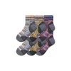 Bombas Hiking Performance Quarter Sock 6-pack In Ecru Wine Mix