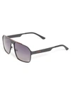 Guess Factory Flat Aviator Metal Sunglasses In Black