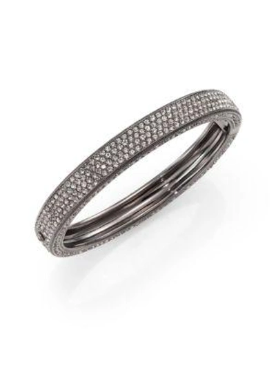 Adriana Orsini Women's Pavé Crystal Four-row Bangle Bracelet In Silver