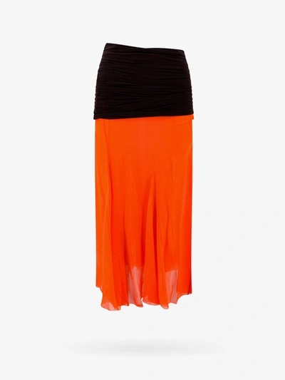 Tory Burch Jersey Chiffon Skirt In Orange