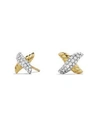 DAVID YURMAN X EARRINGS WITH DIAMONDS IN GOLD,468996217251