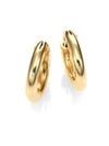 Roberto Coin WOMEN'S 18K YELLOW GOLD PETITE OVAL HOOP EARRINGS,455132210870