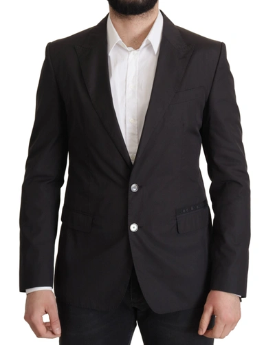 Dolce & Gabbana Black Single Breasted Taormina Breasted Blazer