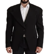 Dolce & Gabbana Striped Single-breasted Blazer In Black