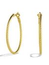 DAVID YURMAN WOMEN'S CABLE CLASSICS HOOP EARRINGS IN 18K YELLOW GOLD,468905808907