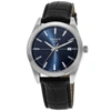 Tissot Gentleman Leather Strap Watch, 40mm In Blue