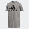 Adidas Originals Adidas Big Boys Short Sleeve Aeroready Melange Performance T-shirt In Grey