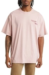 Caterpillar X Colour Plus Co. Embroidered Cotton T-shirt In Pale Mauve