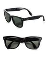 Ray Ban Rb4105 Folding Wayfarer Sunglasses In Black