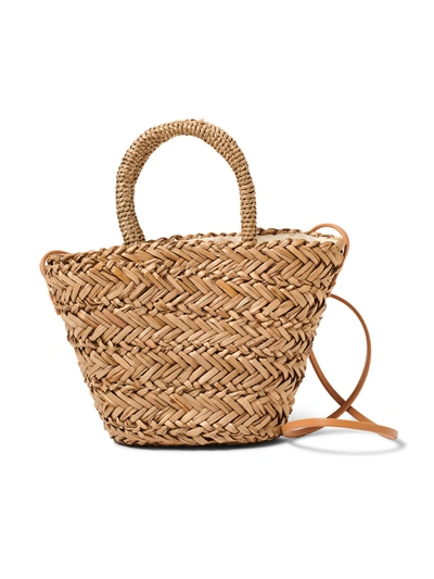 Faherty Petite Seagrass Basket Bag In Natural