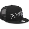 New Era Black Pittsburgh Pirates Street Trucker 9fifty Snapback Hat In Black