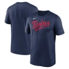 Nike Navy Minnesota Twins New Legend Wordmark T-shirt In Navy