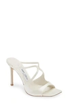 Jimmy Choo ‘75 Anise' Patent Leather Sandals In Ivory