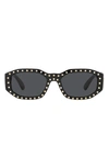 Versace Biggie Stud-embellished Sunglasses In Black Grey