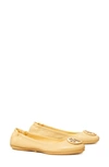 Tory Burch Minnie Travel Ballet Flat In Yellow