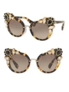 MIU MIU 52MM Crystal-Embellished Cats'-Eye Sunglasses