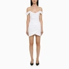 Costarellos Leanna Ecru Short Dress In White