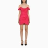 Costarellos Leanna Fuchsia Short Dress In Pink