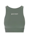 PALM ANGELS PALM ANGELS SAGE SPORTS TOP WITH LOGO AND SIDE BANDS IN CONTRAST