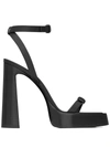 Saint Laurent Platz 105mm Platform Sandals In Black