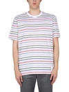 Thom Browne Striped Short-sleeve T-shirt In White