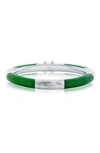 Simona Alternating Jade Bracelet In Green