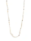 CHAN LUU Mother-Of-Pearl, White Opal, Multi Brioche Agate, White Magnesite & Sterling Silver Beaded Necklace