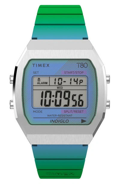 TIMEX TIMEX® T80 DIGITAL RESIN STRAP CHRONOGRAPH WATCH, 36.5MM 