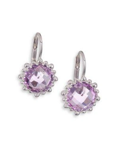 Anzie Dew Drop Snowflake Amethyst Drop Earrings In Light Purple