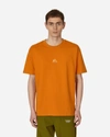 Nike Acg Logo-embroidered Jersey T-shirt In Orange